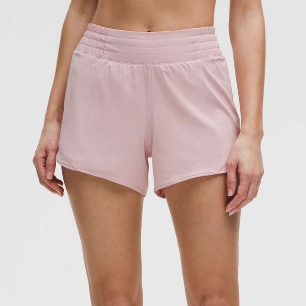 🆕 Lululemon Hotty Hot High-Rise Lined Short 4" in Pink Haze Size 4